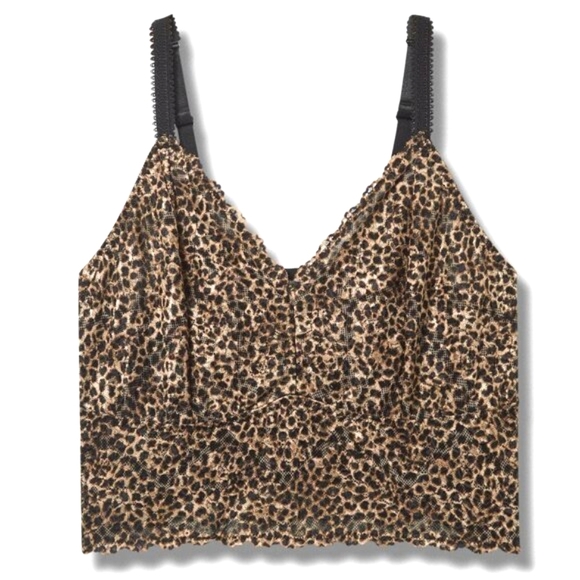 ❤️NWT VINTAGE TORRID BRA UNLINED LACE LONGLINE ANIMAL BRALETTE POWER MESH - Picture 10 of 13